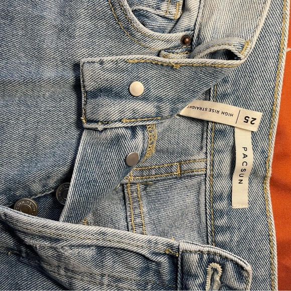 high waisted straight leg jeans - Picture 5 of 7